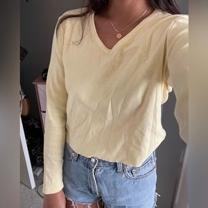 yellow cropped longsleeve